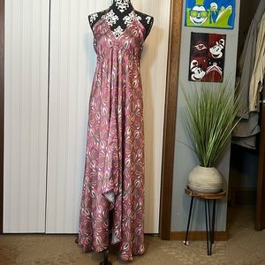 Open back silk dress